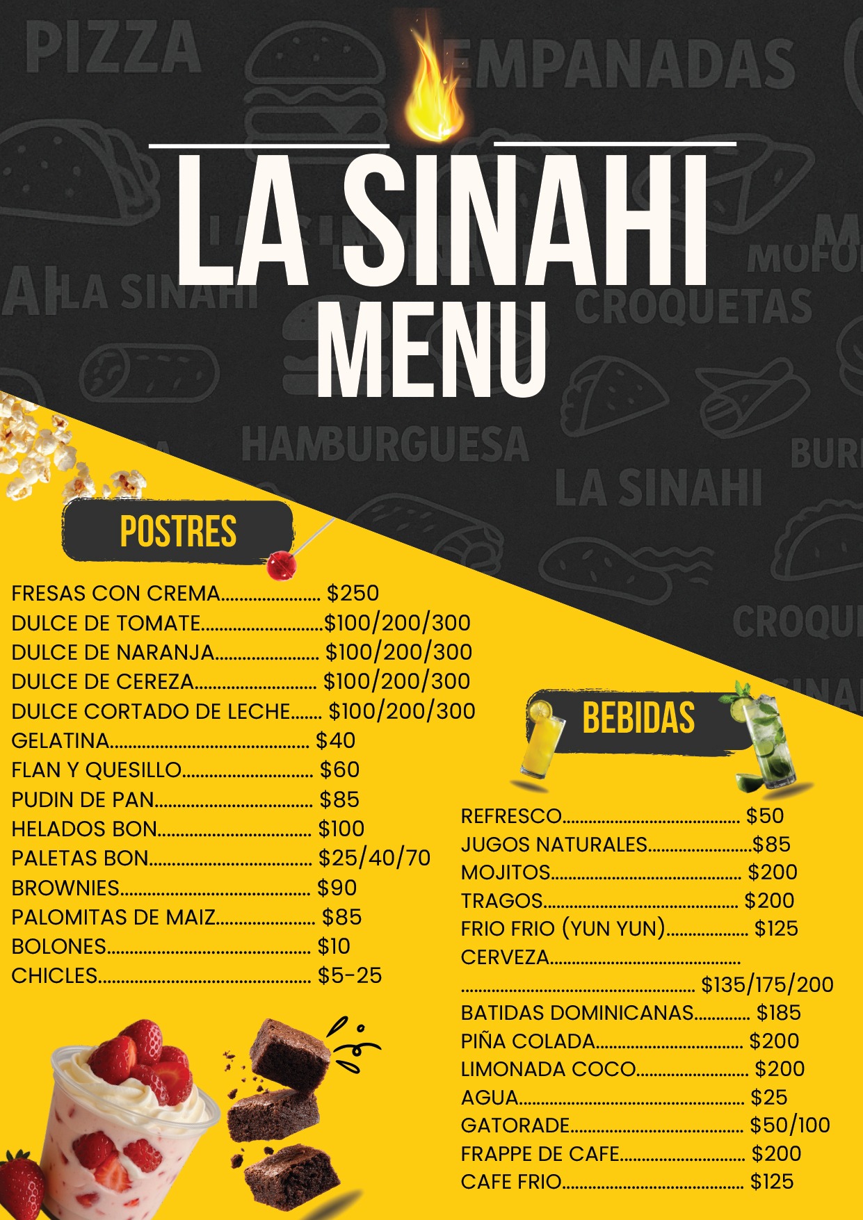 LA SINAHI MENU CON LOS PRECIOS ARREGLADOS-9