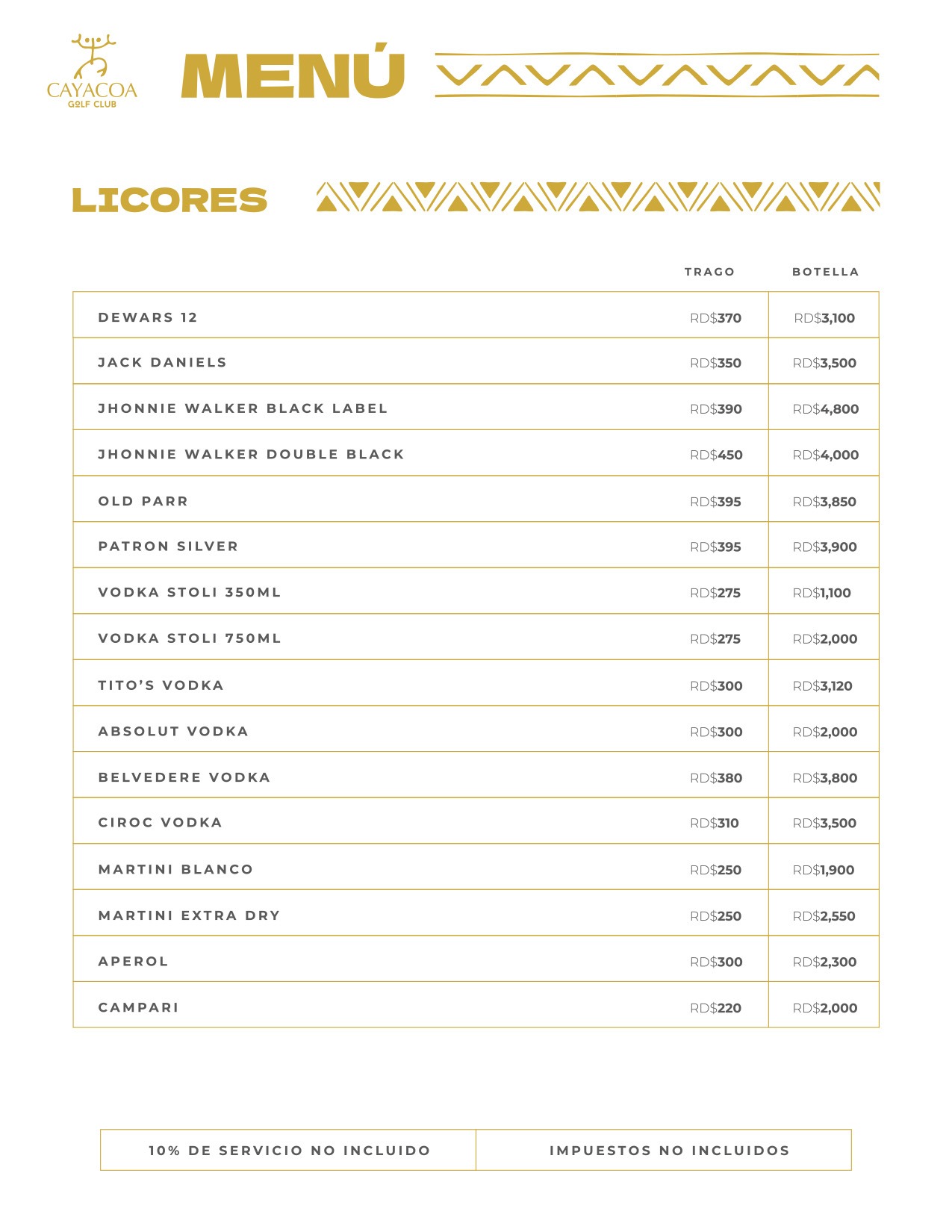 MENU CAYACOA AF 26 2