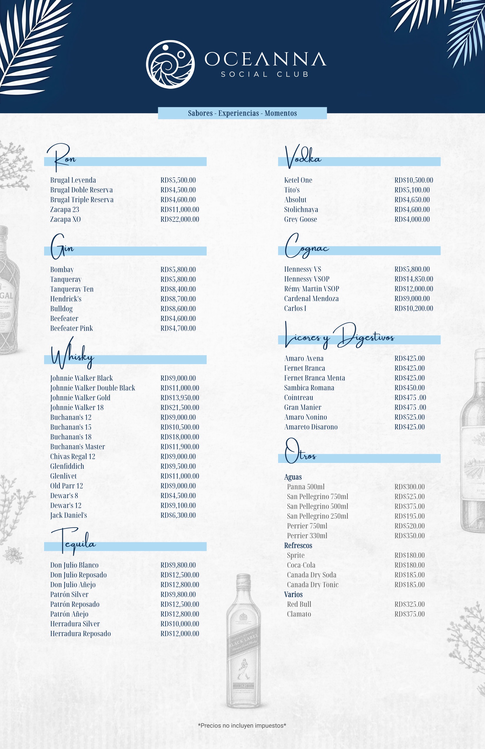 Menu Oceanna Bebidas 2026 copy