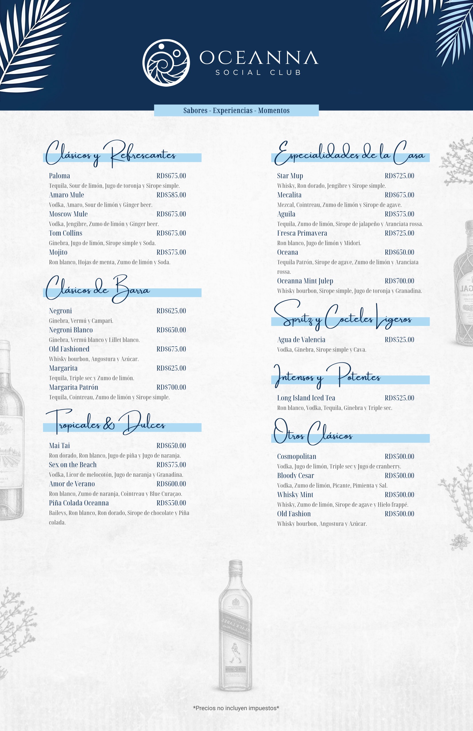 Menu Oceanna Bebidas 2026 copy