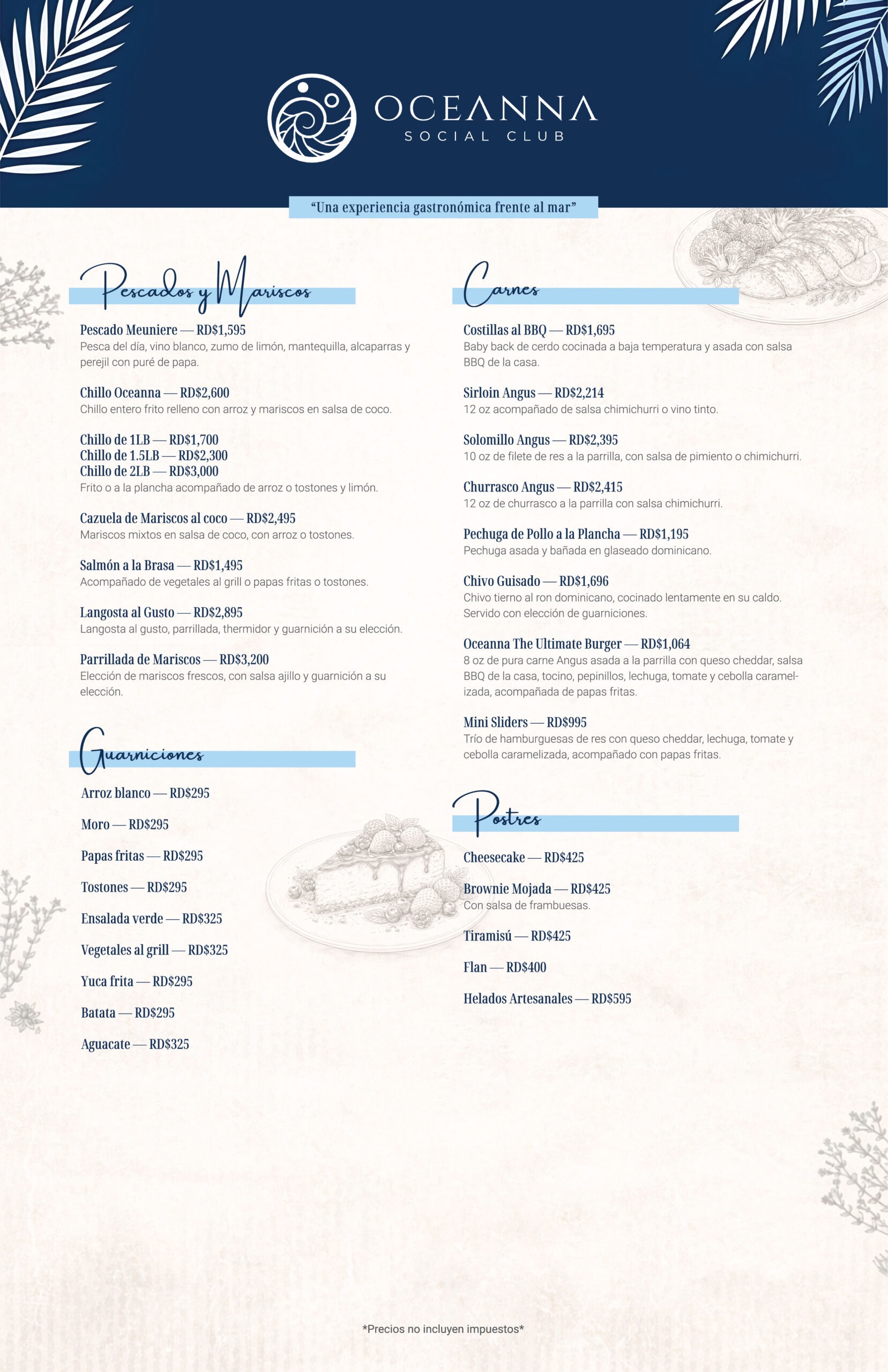 Menu Oceanna 2026-02